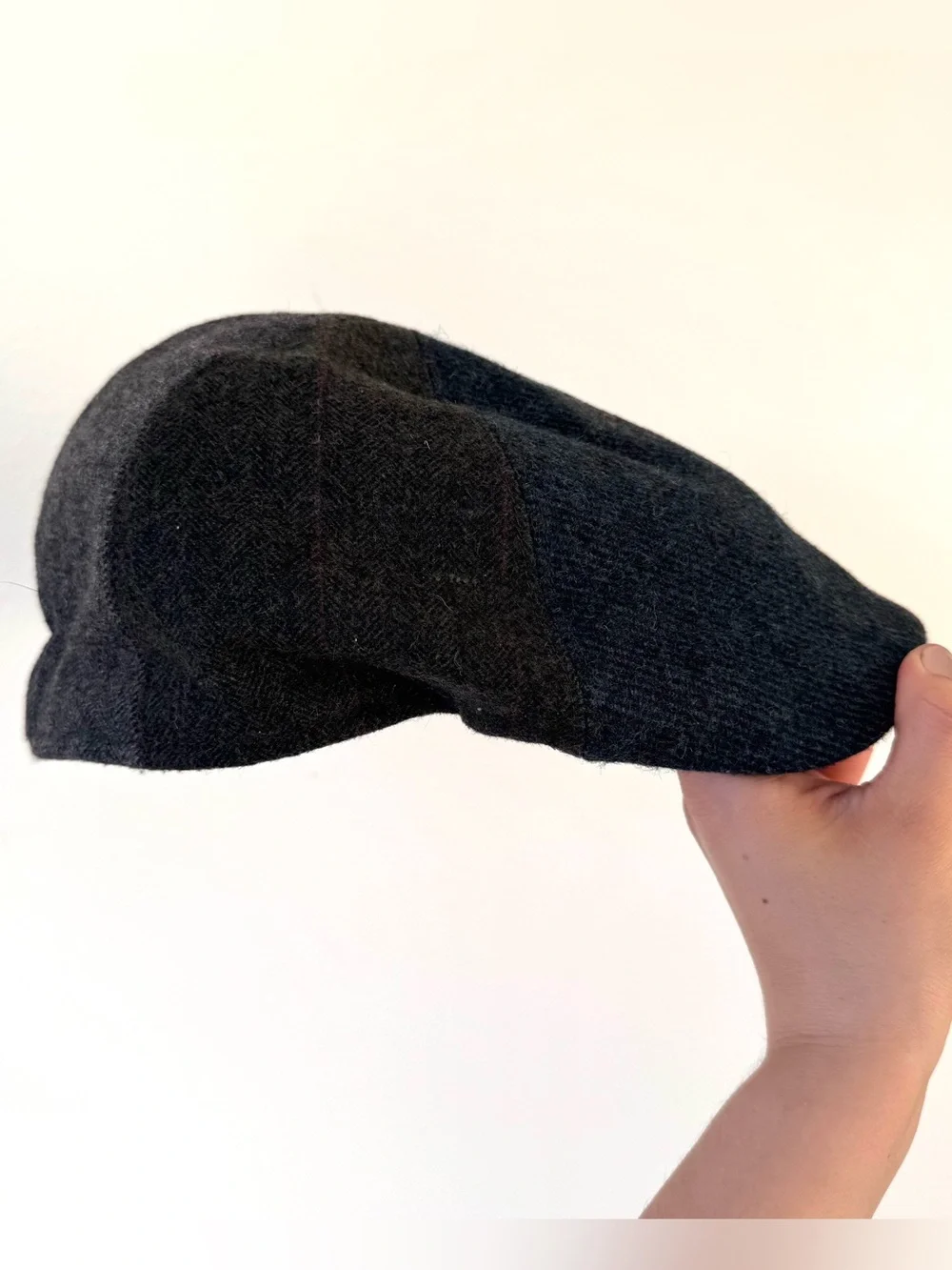 Vintage Adora Wool Blend Flat Cap Patchwork